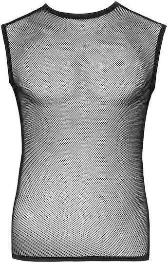 Svenjoyment Underwear Ημιδιαφανές Αμάνικο Sexy Ανδρικό Top Μαύρο