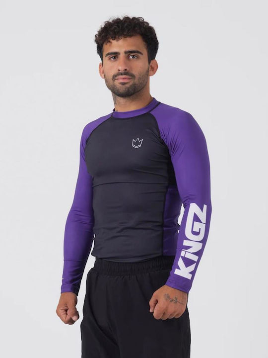 Kingz Bărbați Cu mânecă lungă Tricou KRS130 Violet Kingz Bărbați Cu mânecă lungă Tricou KRS130 Violet