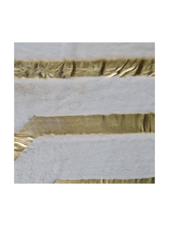 Saray Home Luxurius Σετ Μοντέρνα Χαλιά Κρεβατοκάμαρας Λευκά DSN04 WHGLD SET 3τμχ