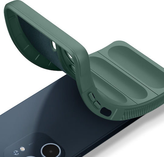 Husă Moale Din Silicon Avizar Oppo A5x Cu Întărire Pentru Cameră Verde