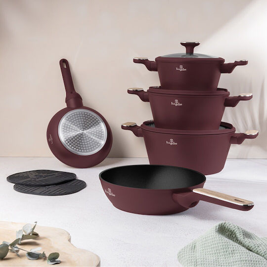 Berlinger Haus Leonardo Collection Cookware Set from Aluminum with Non-stick Interior Coating 5 Pieces