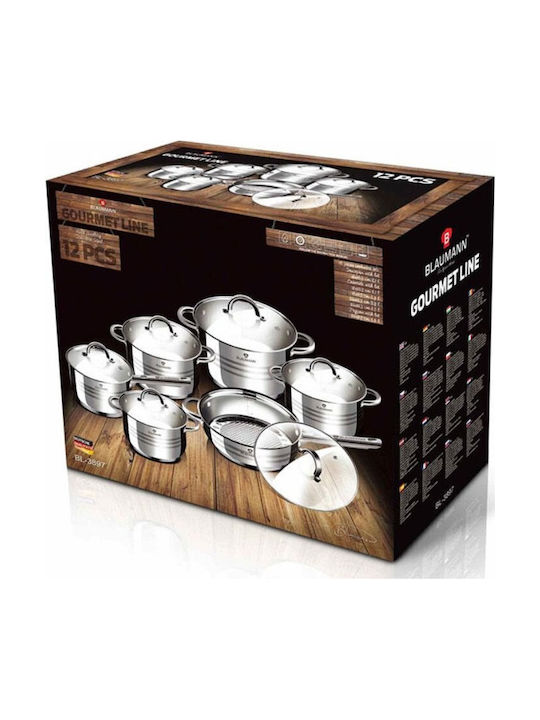 Blaumann Blaumann Kochgeschirr-Set aus Rostfreiem Stahl 6 Töpfe & Pfannen Sets