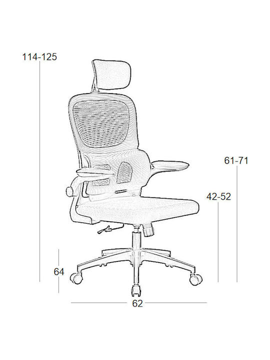 Zita Plus A9935 Office Chair With Black Arms