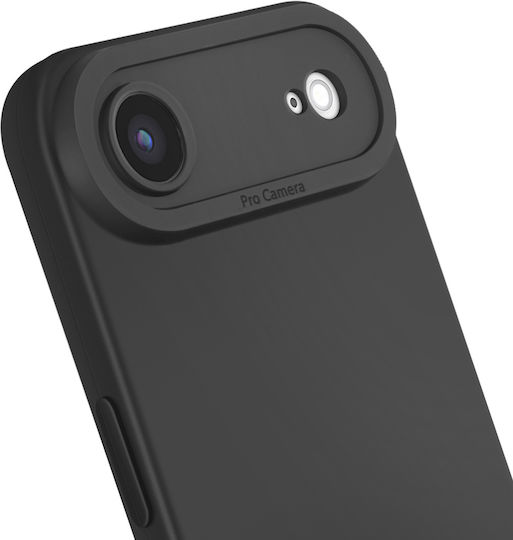 Husă Moale Din Silicon Avizar Pentru iPhone Air Cu Întărire Pentru Blocarea Camerei Neagră