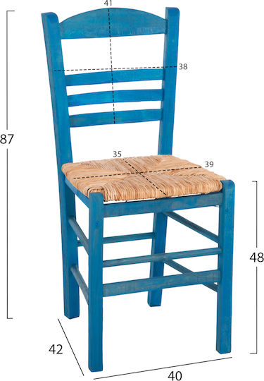 Jhett Scaune Cafe Lemn Albastru 1buc 40.5x43x88buc
