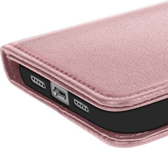 Avizar Chesterfield Series Wallet Case Iphone 17 Pro Stand Function Rose Gold