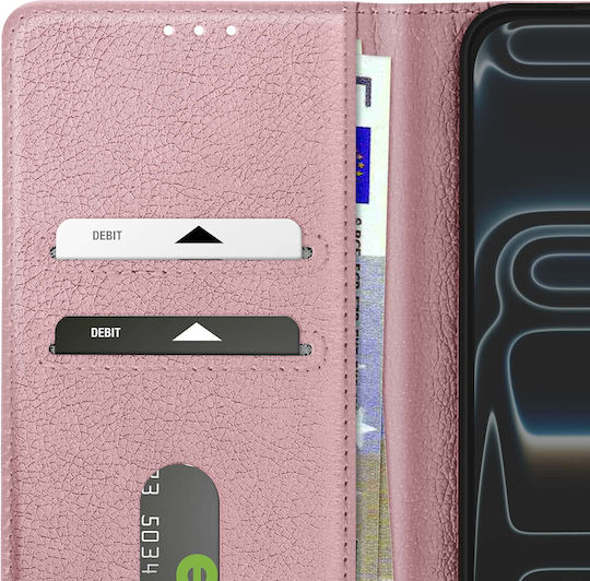 Avizar Chesterfield Series Wallet Case Iphone 17 Pro Stand Function Rose Gold