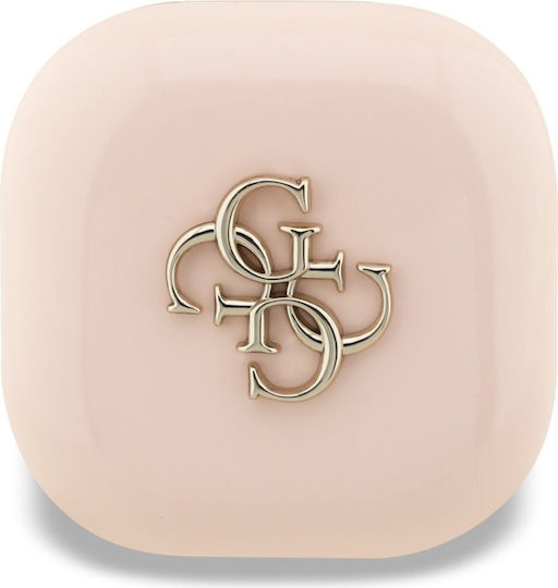 Guess 4G Metal Logo In-ear Bluetooth Handsfree Earphones with Charging Case Pink