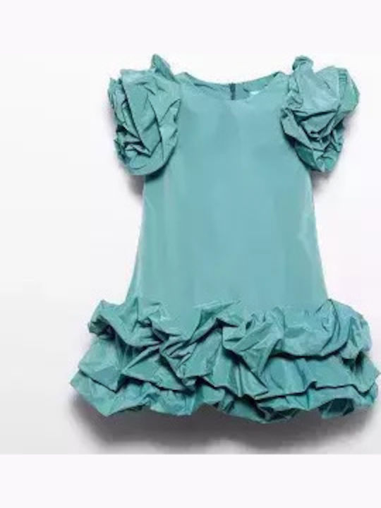 Children's Dress Short Sleeve Light Blue