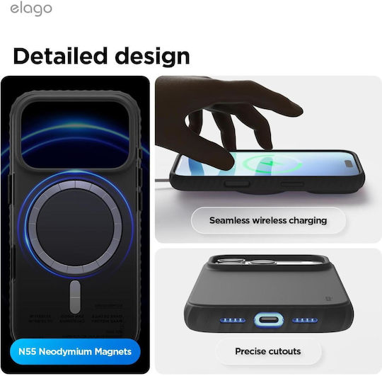 Elago Back Cover Σιλικόνης Μαύρο (iPhone 17 Pro)