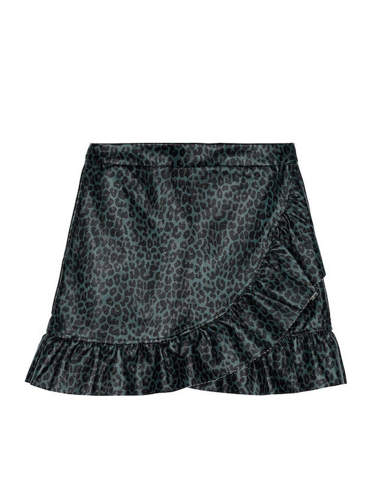Leder Mini Rock Leopard Deep Green