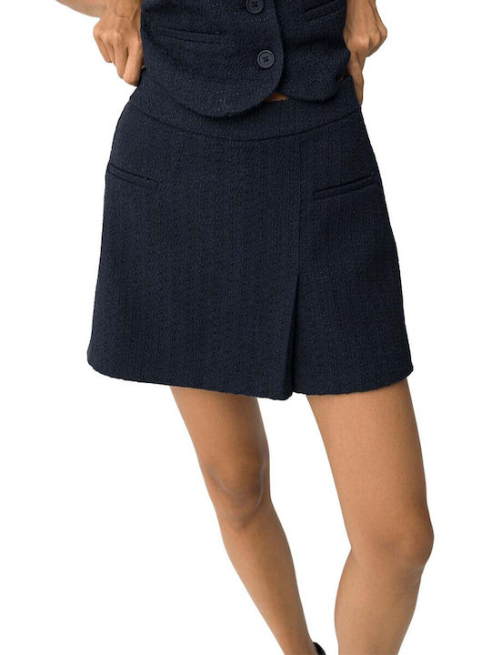 Women's Skirt-Shorts High-waisted Blue
