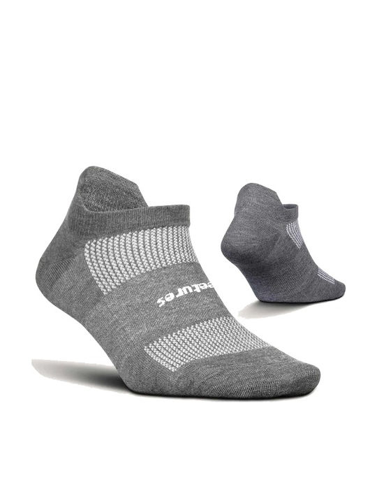 Feetures High Performance FA50581 Heather Gray Running Κάλτσες Γκρι