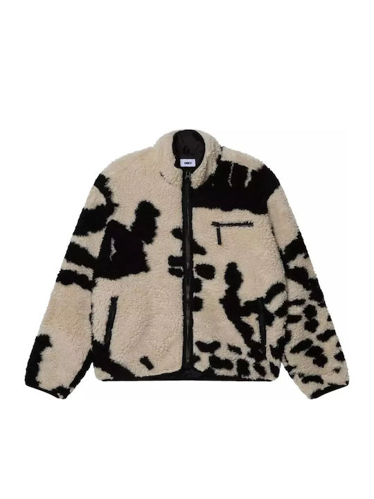 Shaggy Sherpa Jacket Men's Cardigan Clay Multi