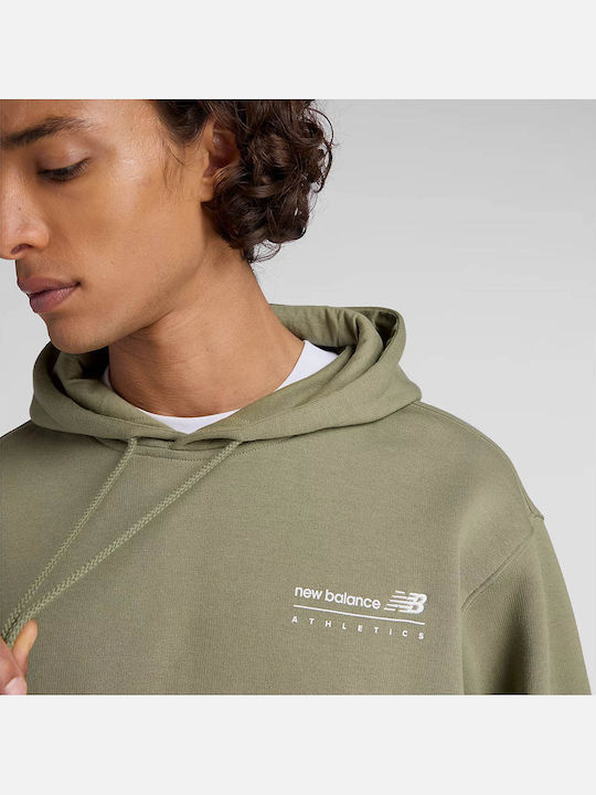 Sweatshirt With Hood Dark Olivine