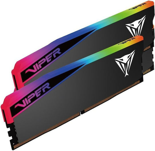 Patriot Viper RGB Elite 5 DDR5 32GB Memory RAM with 2x16GB Modules and Speed 6400 for Desktop