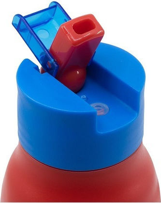 Stor Sipper Ecozen Bottle Kids Water Bottle Spiderman Plastic with Straw Black 420ml