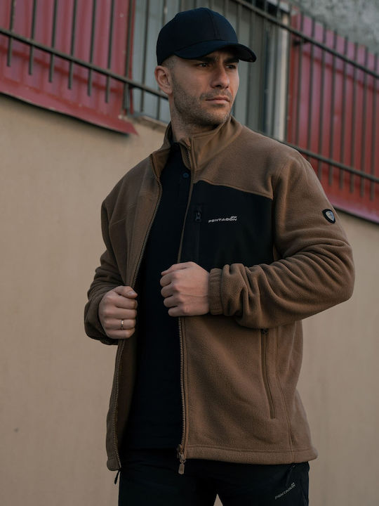 Pentagon Athos 2.0 Κυνηγετικό Μπουφάν Διπλής Όψης Fleece Καφέ