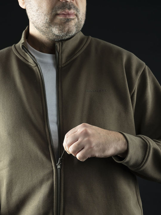Pentagon Highneck Κυνηγετική Ζακέτα Fleece Μαύρο