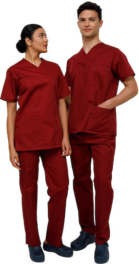 Ultima Unisex Blue Pants & Blouse Set Cotton and Polyester