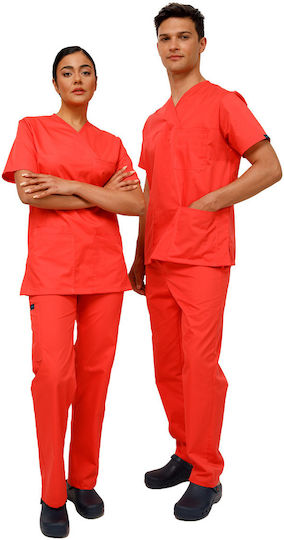 Ultima Unisex Blue Pants & Blouse Set Cotton and Polyester