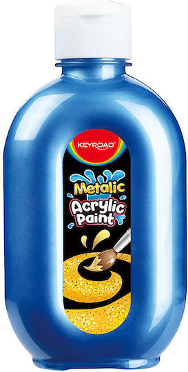 Keyroad Ακρυλικό Χρώμα Ζωγραφικής Metallic Μπλε Kr972191 300ml