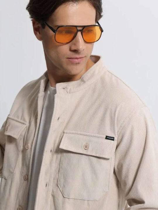 Μακρυμάνικo Overshirt Light Beige