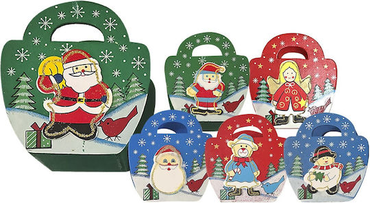XMASfest Christmas Wooden Figure Basket Height 11cm (Μiscellaneous Designs)