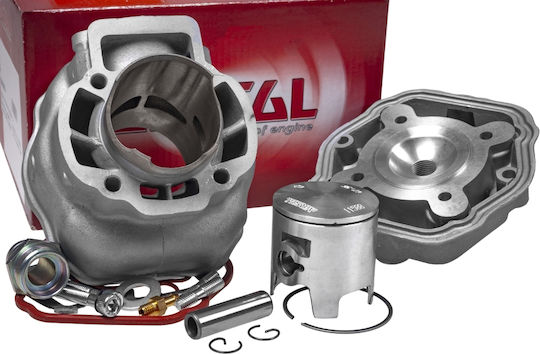 Airsal Aluminum Cylinder Piston 47.60mm 70 Cc 010621476 Aprilia Sr Lc 05-17 Nrg Dt Ac 05-14 Derbi Gp1 02-05 Piaggio Quartz 50 92-96 Zip Sp 96-00 Kit