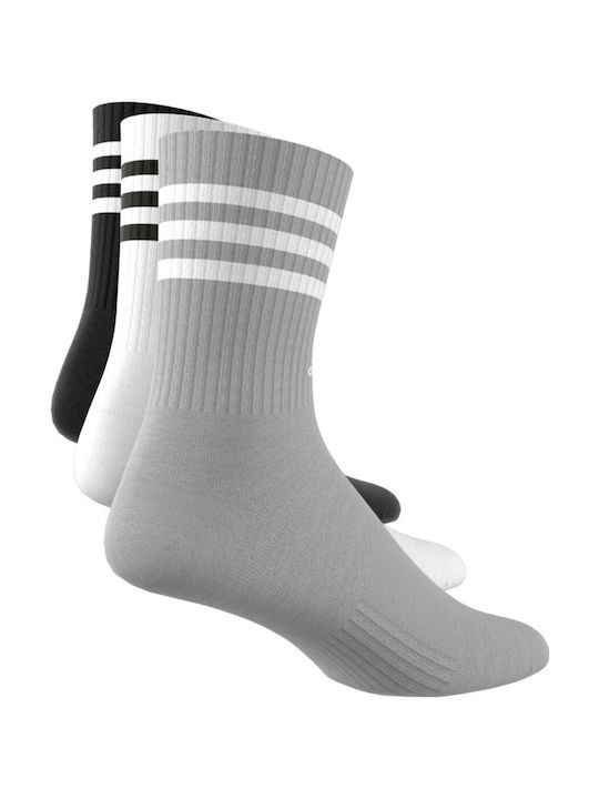adidas Performance 3-Stripes Cushioned Athletic Socks Multicolour 3 Pairs