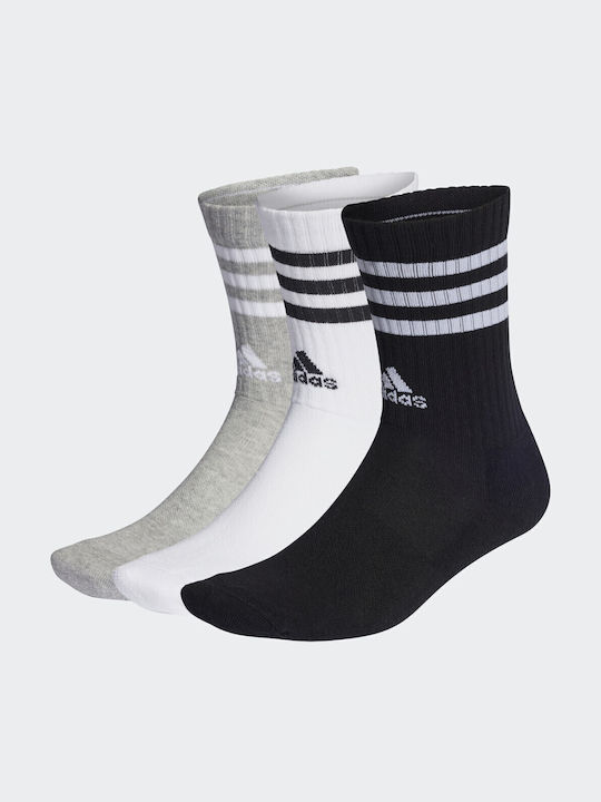 adidas Performance 3-Stripes Cushioned Athletic Socks Multicolour 3 Pairs