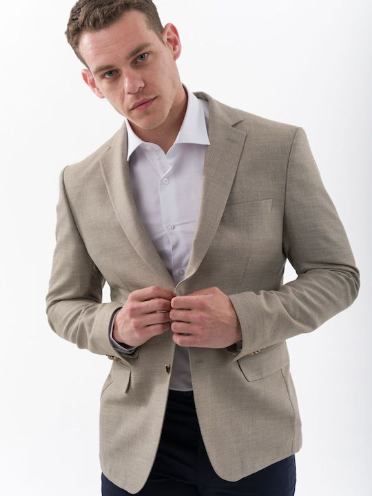 Summer Men’s Suit Jacket Beige