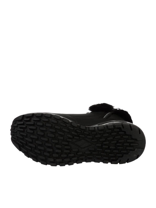 Women's Ankle Boots Platform & Fur Black