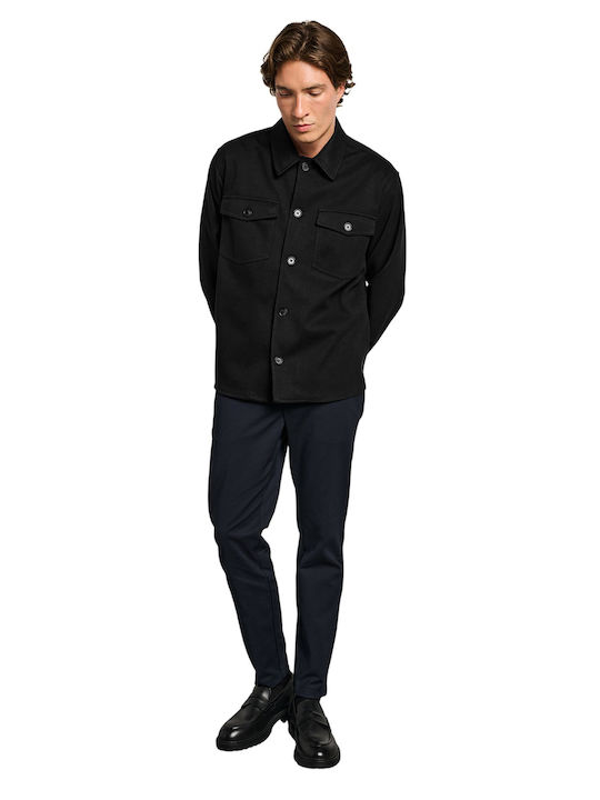 Μακρυμάνικo Overshirt Μαυρο