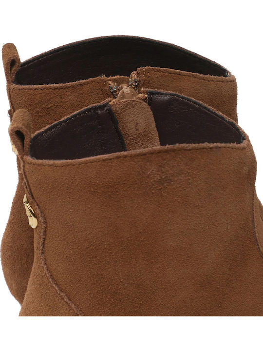 Leder Stiefeletten Damen Braun