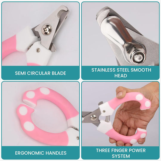 Belle Vous Brush Small / Medium Dogs for Coat Grooming Pink