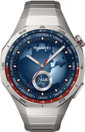 Huawei Watch GT 6 Pro Titanium 46mm Waterproof with Heart Rate Monitor (Titanium + Huawei Freebuds SE 3 Black)