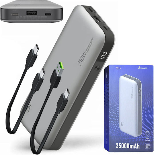 ZMI Qb826g Power Bank 25000mAh με Θύρα USB-A και 2 Θύρες USB-C Power Delivery / Quick Charge 3.0 Γκρι