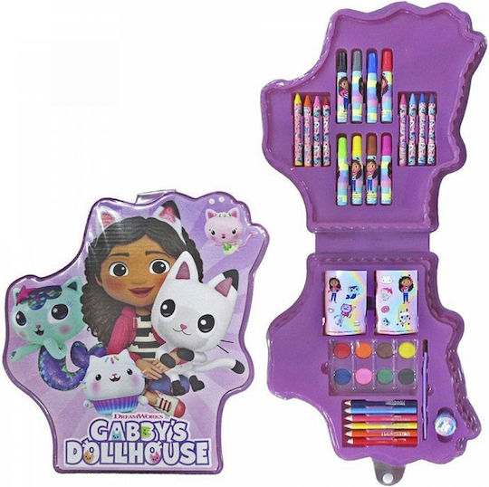 Gabby's Dollhouse 34-Piece Coloring and Painting Set