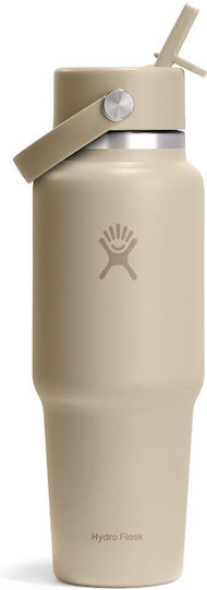Hydro Flask Бутилка Термос Неръждаема стомана 945мл Oat с Сламка