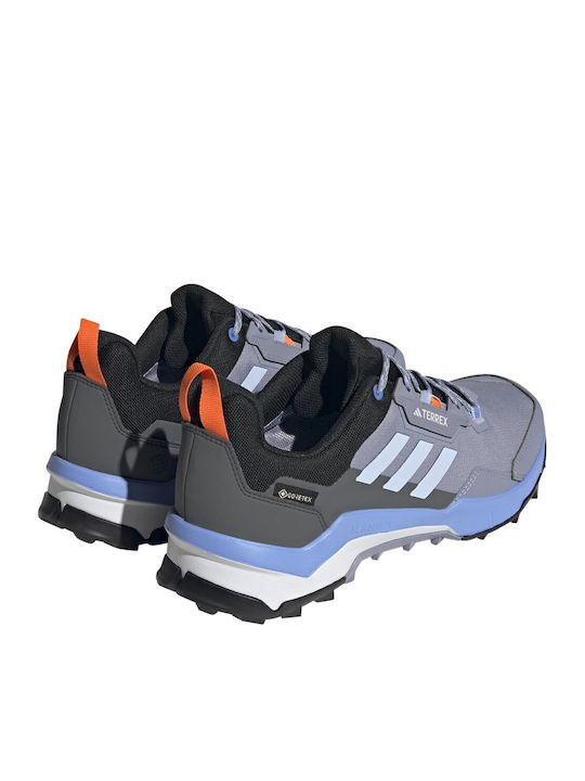adidas Terrex Ax4 GTX Men's Waterproof Hiking Shoes With Gore-Tex Membrane Silver Violet Blue Dawn Core Black