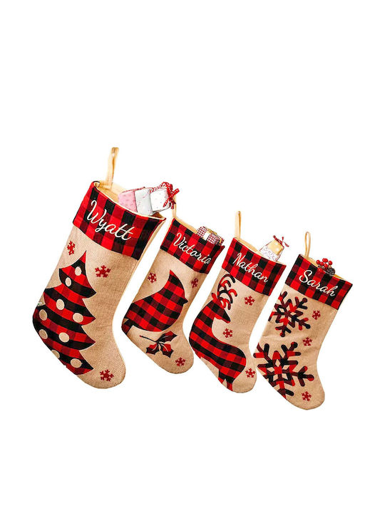 Christmas Decorative Red Socks L47xW26cm