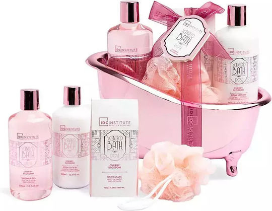 IDC Institute Scented Bath Rose Σετ Περιποίησης για Καθαρισμό Σώματος 5τμχ