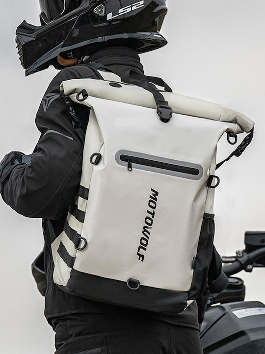 Motowolf Σακίδιο Πλάτης Αναβάτη MB3 Λευκό 21lt
