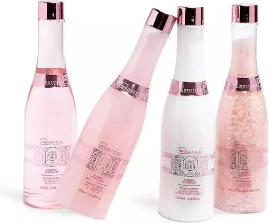 IDC Institute Scented Bath Rose Σετ Περιποίησης για Καθαρισμό Σώματος 4τμχ