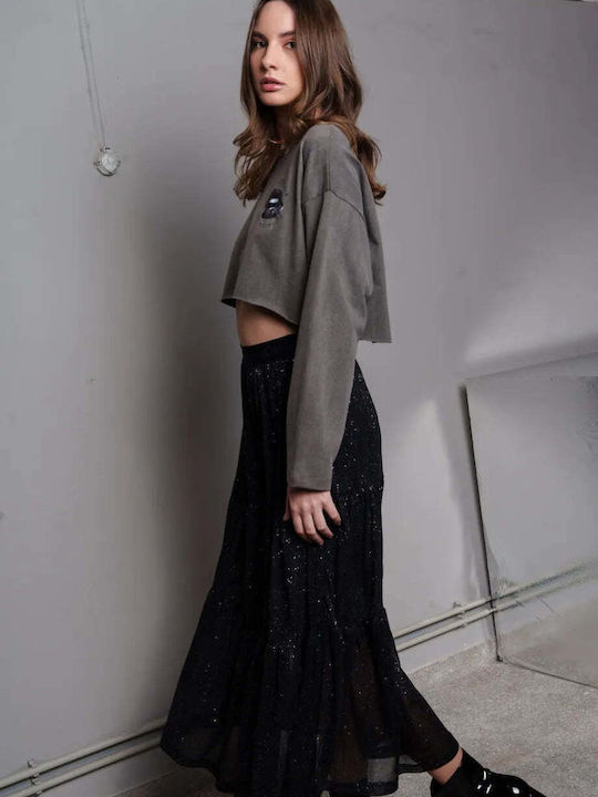 Women's Skirt-Shorts High-waisted Black