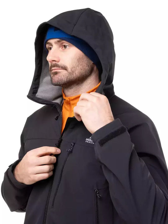 Χειμωνιάτικο Μπουφάν Softshell Αδιάβροχο και Αντιανεμικό Μαύρο