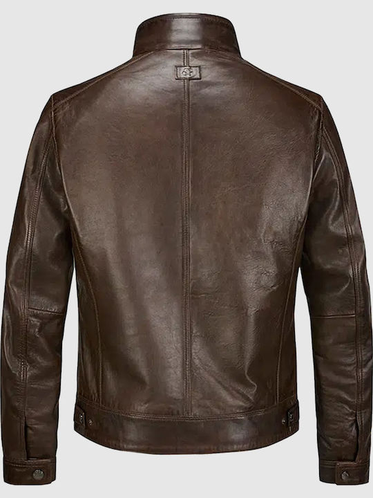 Δερμάτινο Μπουφάν Brown