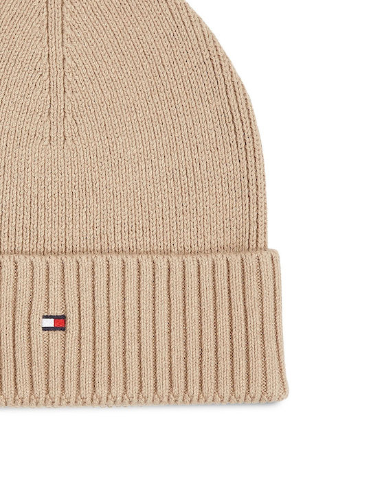 Flag Beanie Unisex Beanie Knitted in Beige color