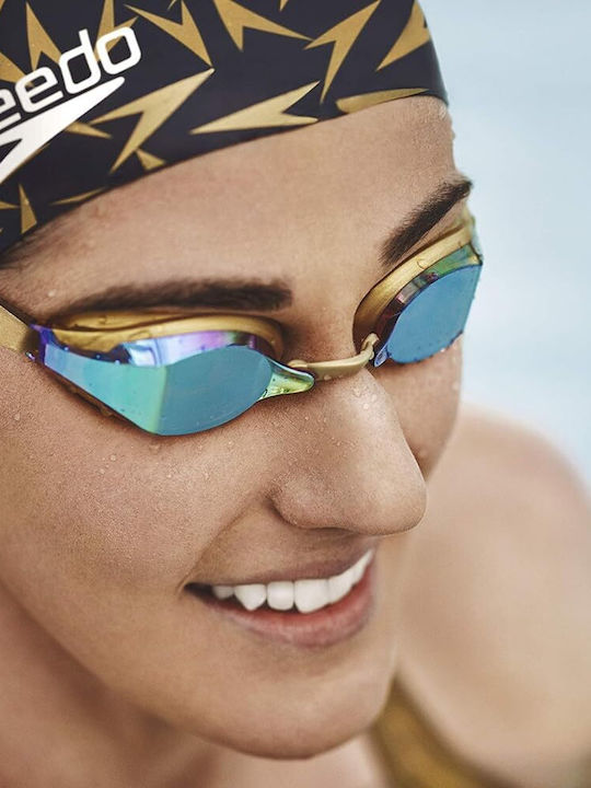 Speedo Fastskin Speedsocket 2 Γυαλιά Κολύμβησης Ενηλίκων Χρυσά